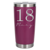 Dark Pink Thermal Metal Coffee Cup