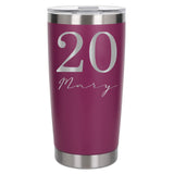 Dark Pink Thermal Metal Coffee Cup