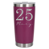 Dark Pink Thermal Metal Coffee Cup