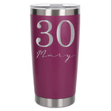 Dark Pink Thermal Metal Coffee Cup