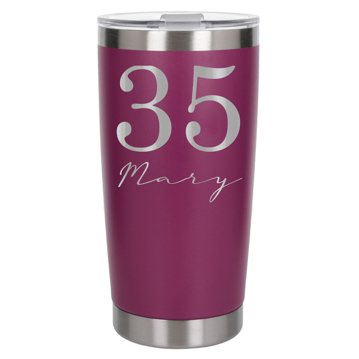 Dark Pink Thermal Metal Coffee Cup