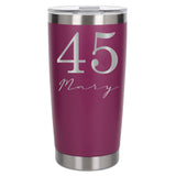 Dark Pink Thermal Metal Coffee Cup