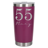 Dark Pink Thermal Metal Coffee Cup