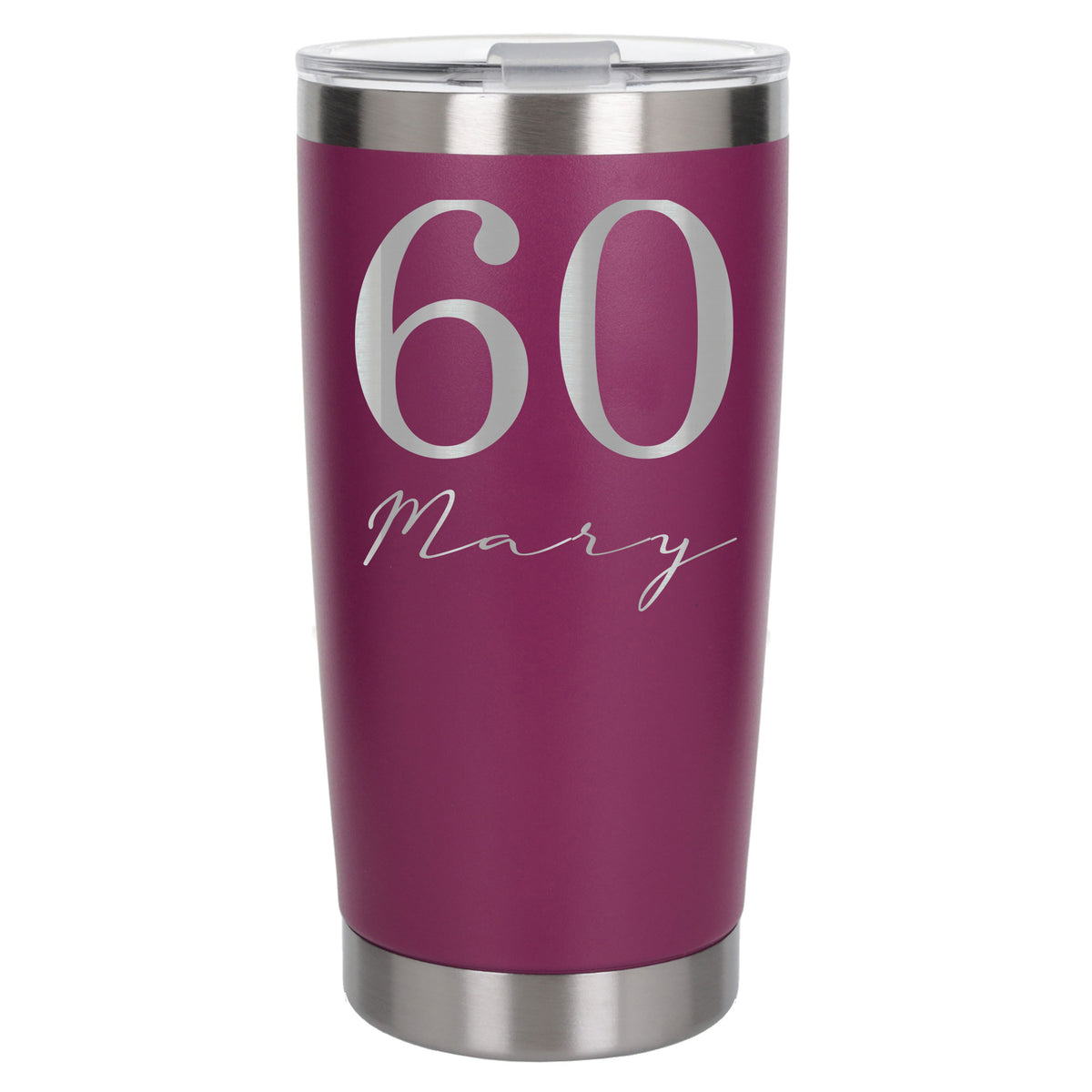Dark Pink Thermal Metal Coffee Cup