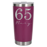 Dark Pink Thermal Metal Coffee Cup