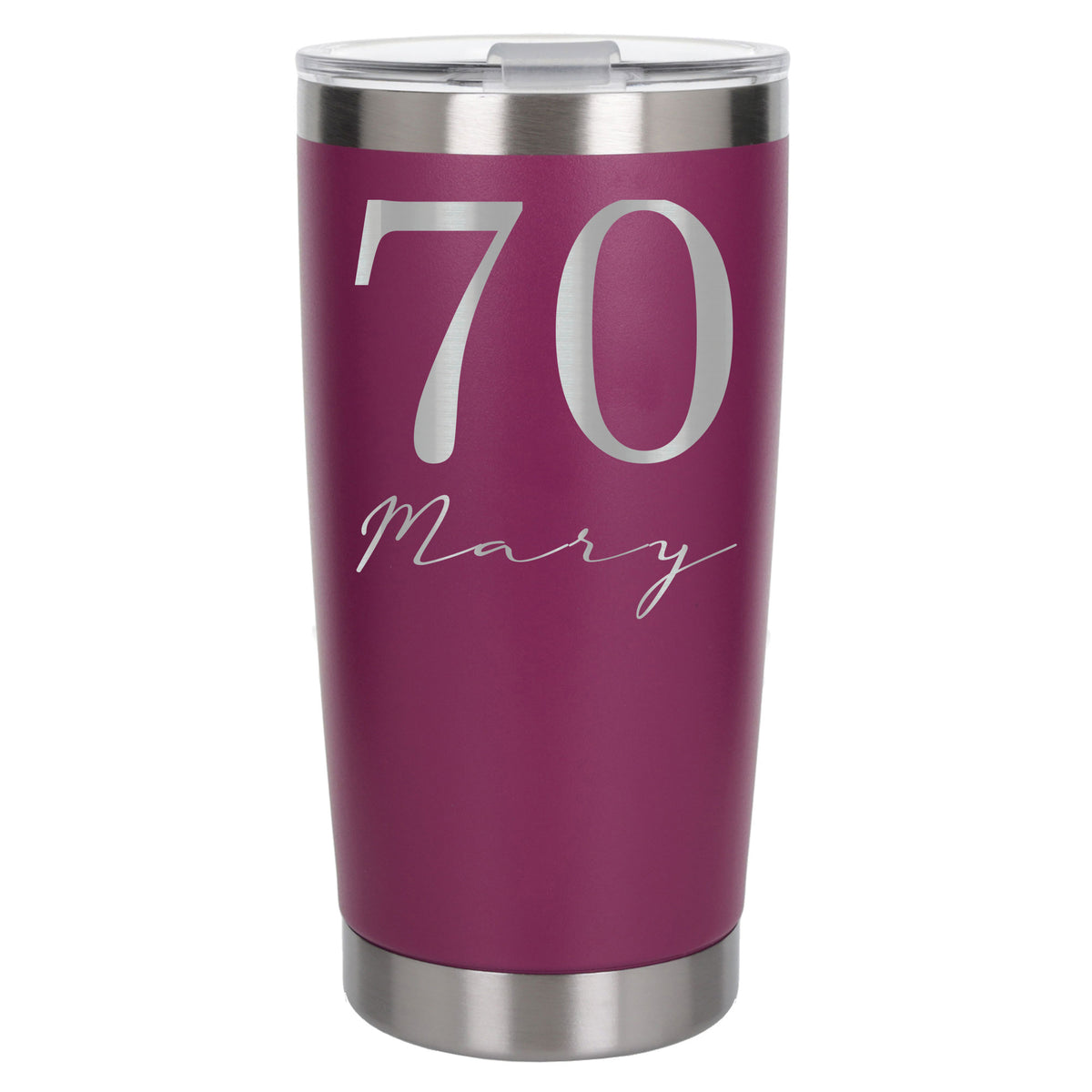 Dark Pink Thermal Metal Coffee Cup