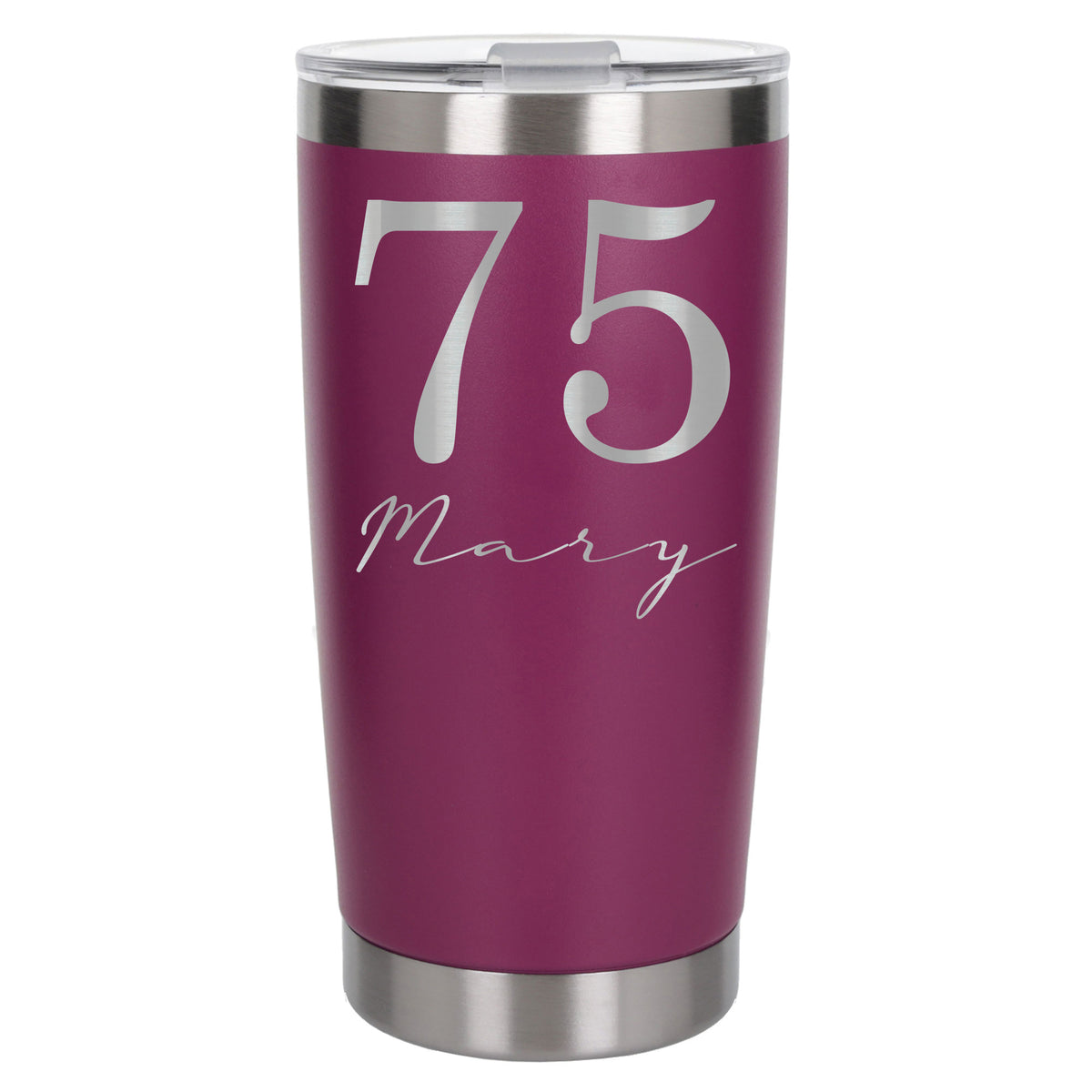 Dark Pink Thermal Metal Coffee Cup