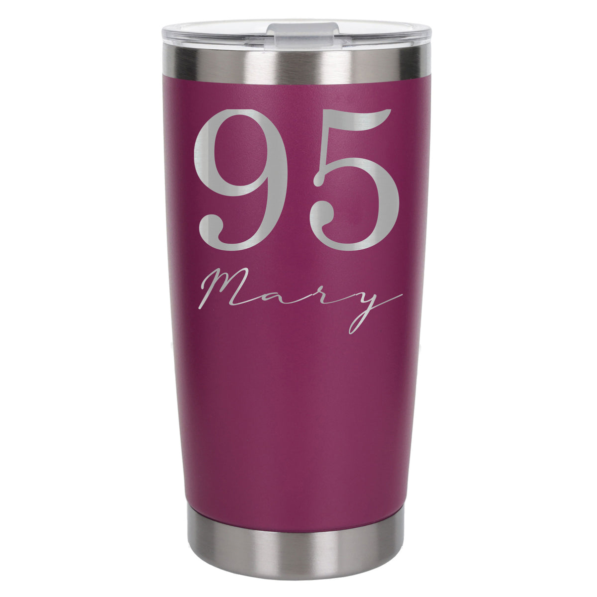 Dark Pink Thermal Metal Coffee Cup