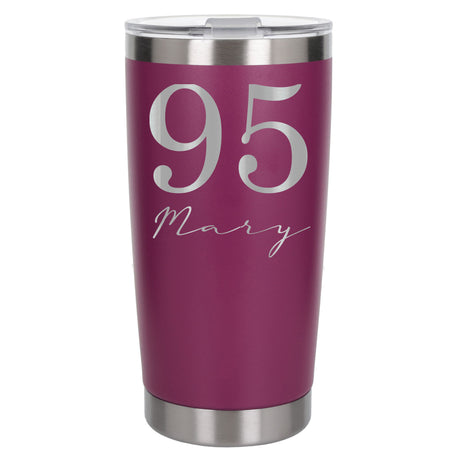 Dark Pink Thermal Metal Coffee Cup