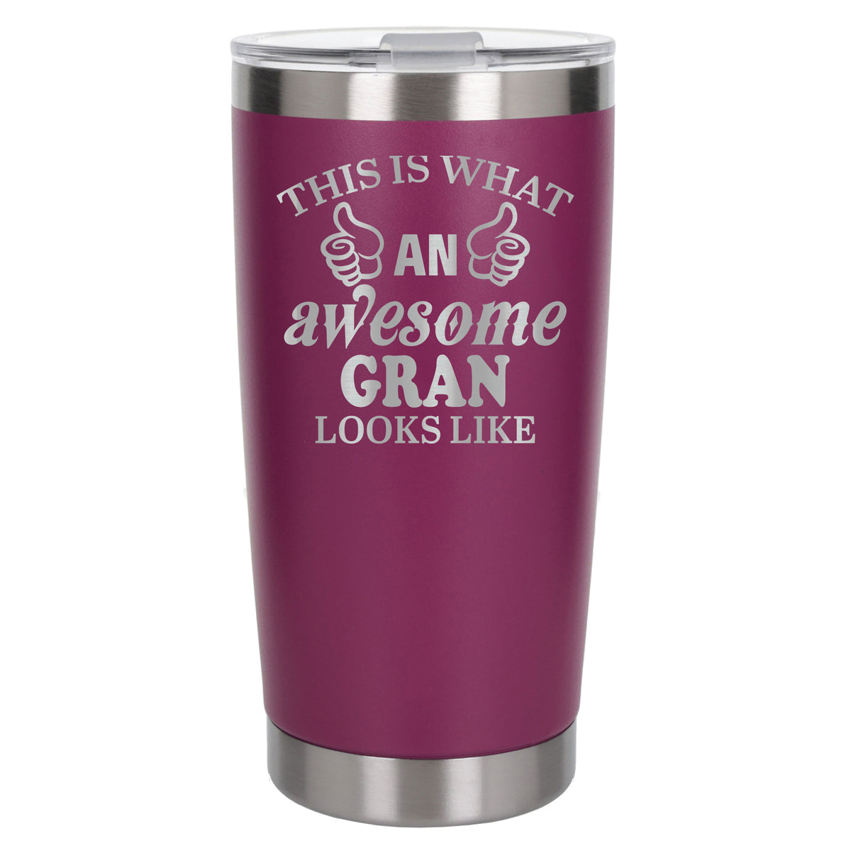 Dark Pink Thermal Metal Coffee Cup