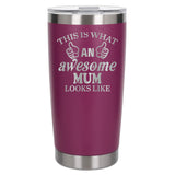 Dark Pink Thermal Metal Coffee Cup