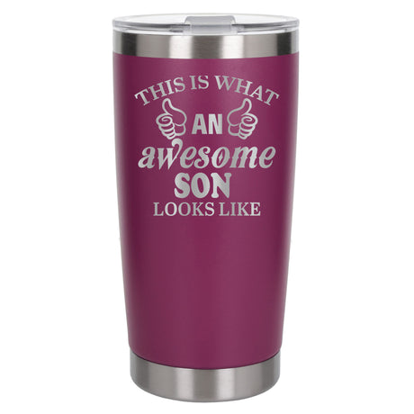 Dark Pink Thermal Metal Coffee Cup