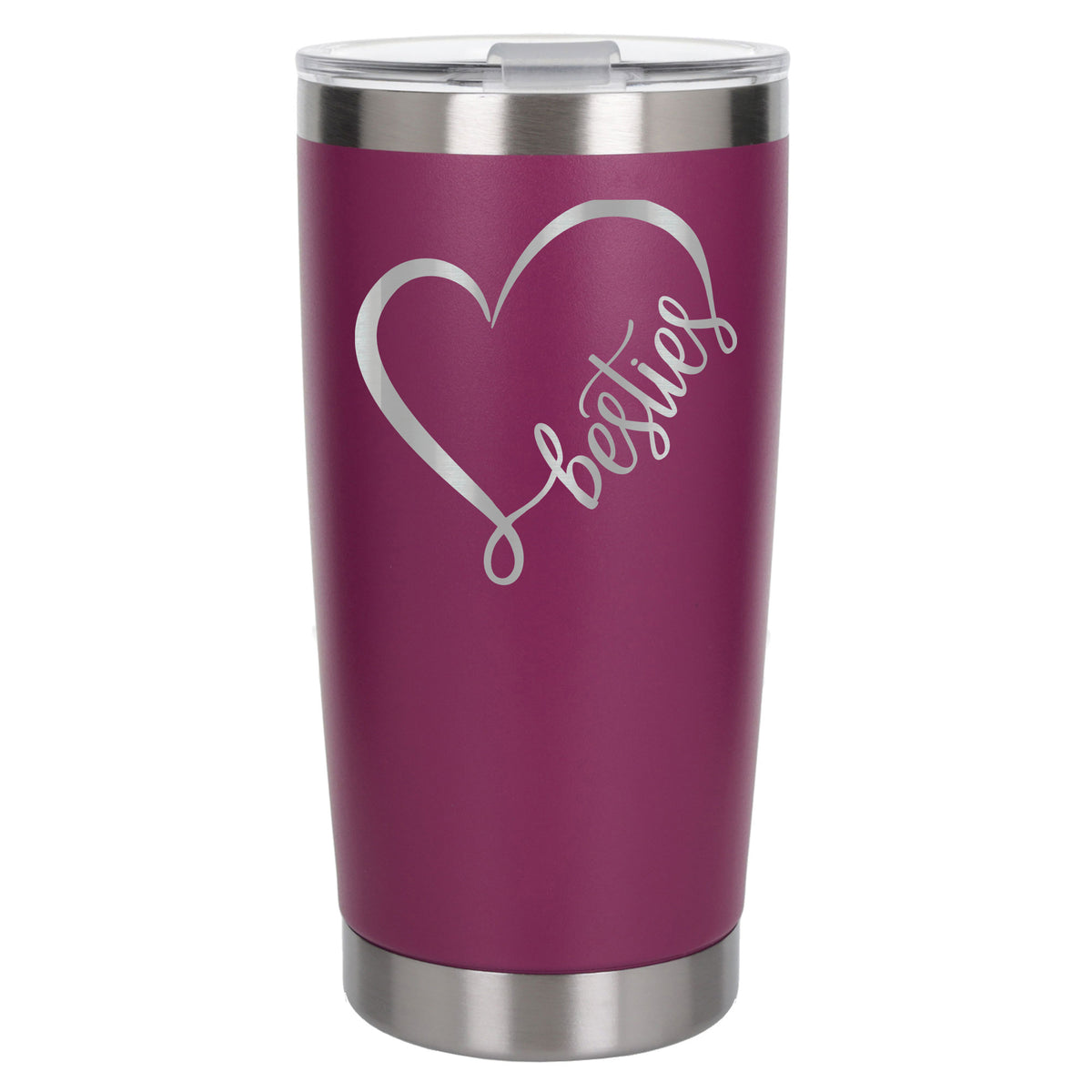 Dark Pink Thermal Metal Coffee Cup