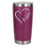 Dark Pink Thermal Metal Coffee Cup
