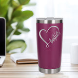 Dark Pink Thermal Metal Coffee Cup