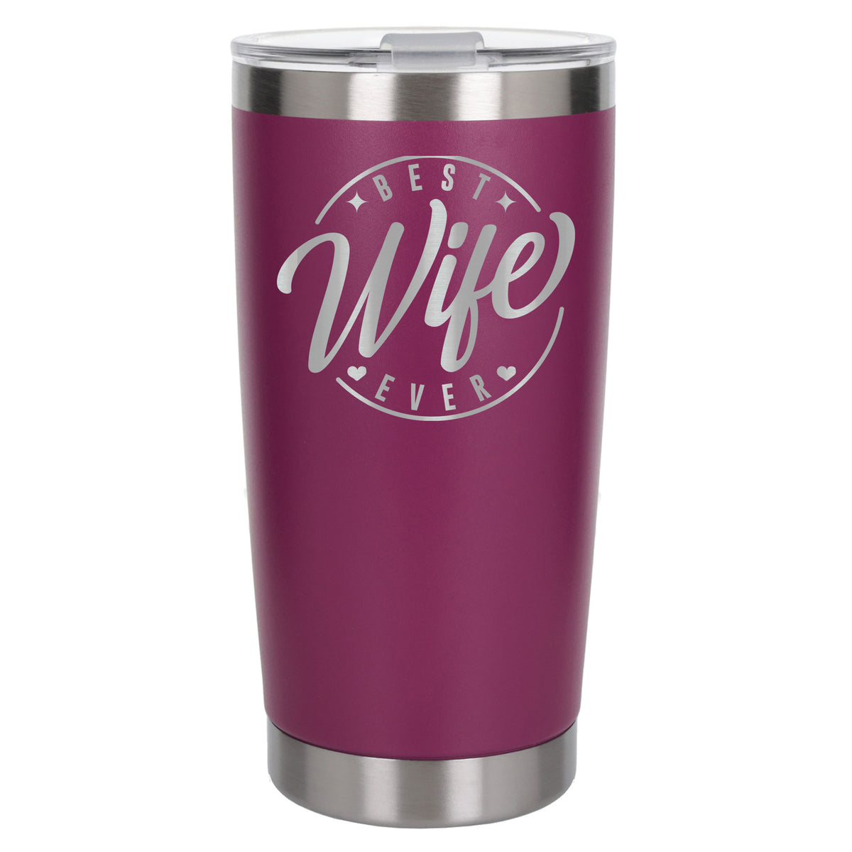 Dark Pink Thermal Metal Coffee Cup
