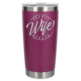 Dark Pink Thermal Metal Coffee Cup