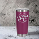 Dark Pink Thermal Metal Coffee Cup
