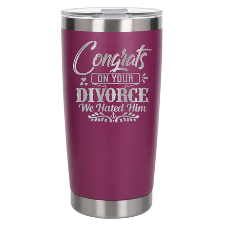 Dark Pink Thermal Metal Coffee Cup