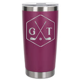 Dark Pink Thermal Metal Coffee Cup
