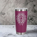 Dark Pink Thermal Metal Coffee Cup