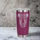 Dark Pink Thermal Metal Coffee Cup