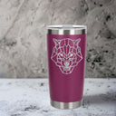 Dark Pink Thermal Metal Coffee Cup