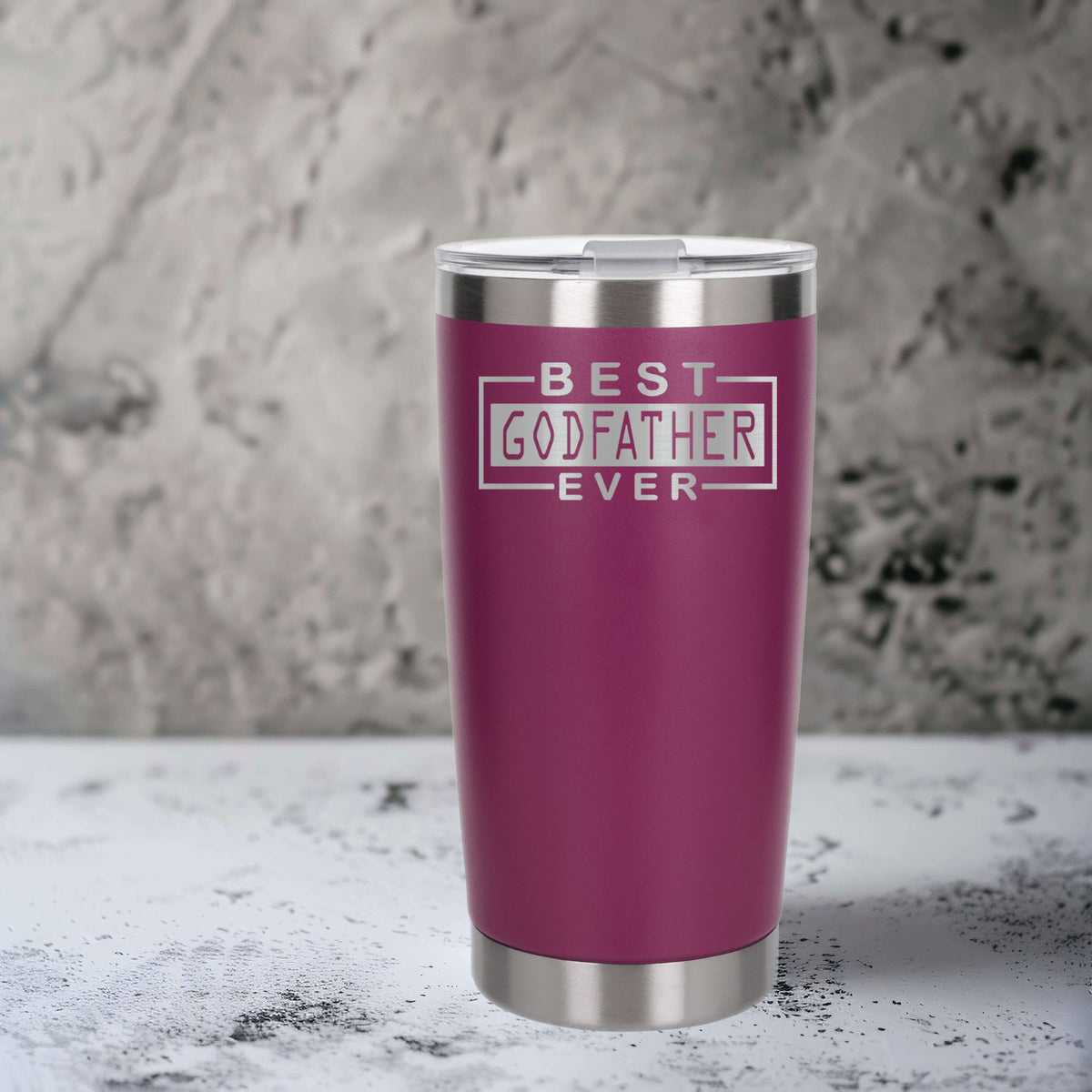 Dark Pink Thermal Metal Coffee Cup
