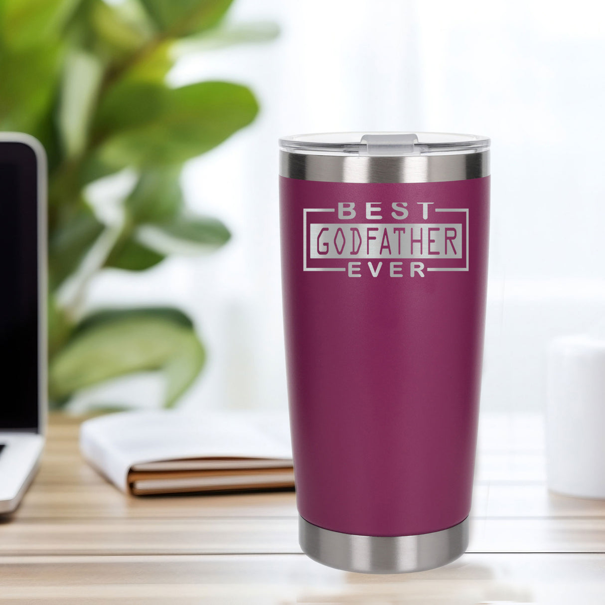 Dark Pink Thermal Metal Coffee Cup