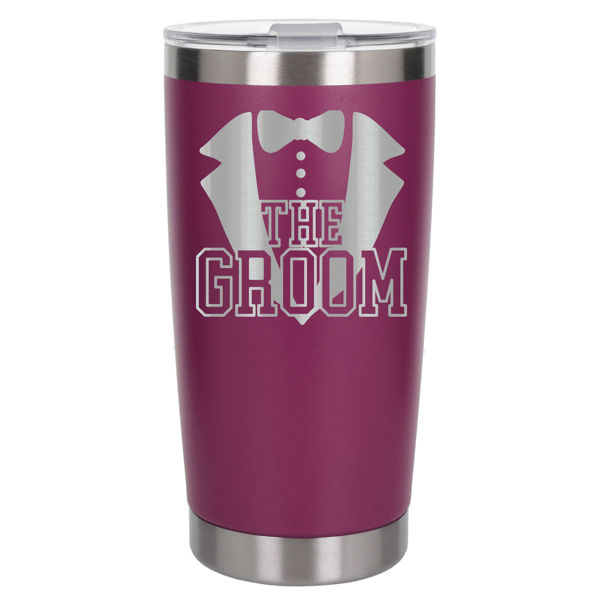 Dark Pink Thermal Metal Coffee Cup