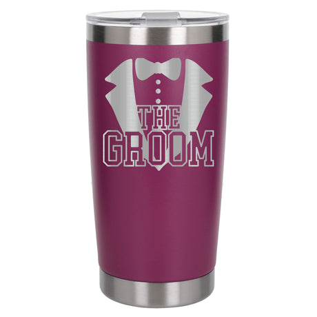 Dark Pink Thermal Metal Coffee Cup