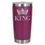 Dark Pink Thermal Metal Coffee Cup