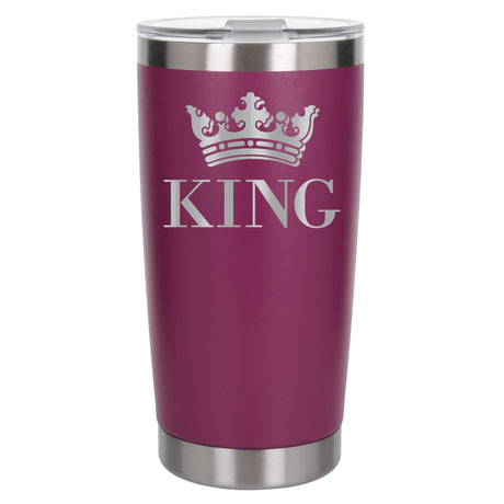 Dark Pink Thermal Metal Coffee Cup