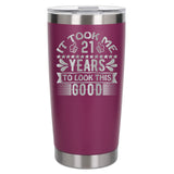 Dark Pink Thermal Metal Coffee Cup