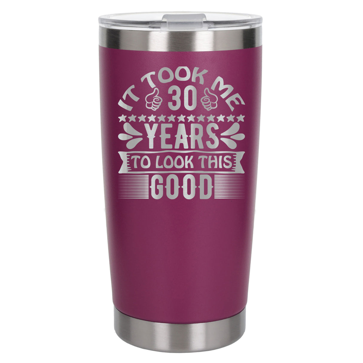 Dark Pink Thermal Metal Coffee Cup