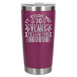 Dark Pink Thermal Metal Coffee Cup
