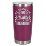 Dark Pink Thermal Metal Coffee Cup