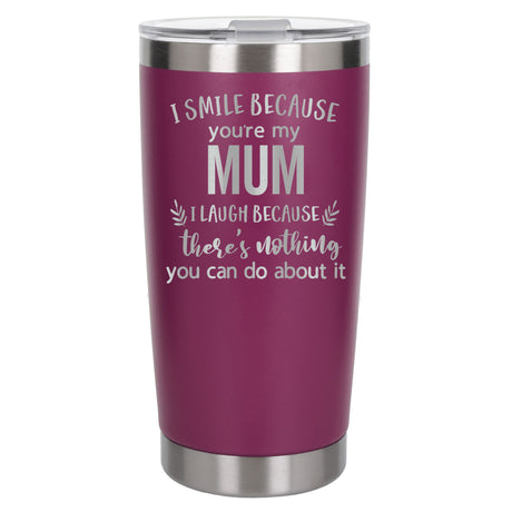 Dark Pink Thermal Metal Coffee Cup