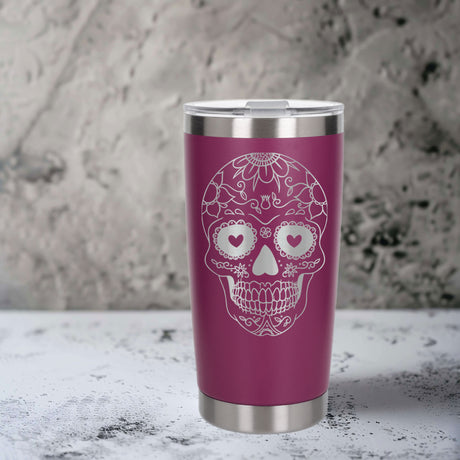 Dark Pink Thermal Metal Coffee Cup