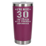 Dark Pink Thermal Metal Coffee Cup