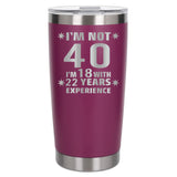 Dark Pink Thermal Metal Coffee Cup