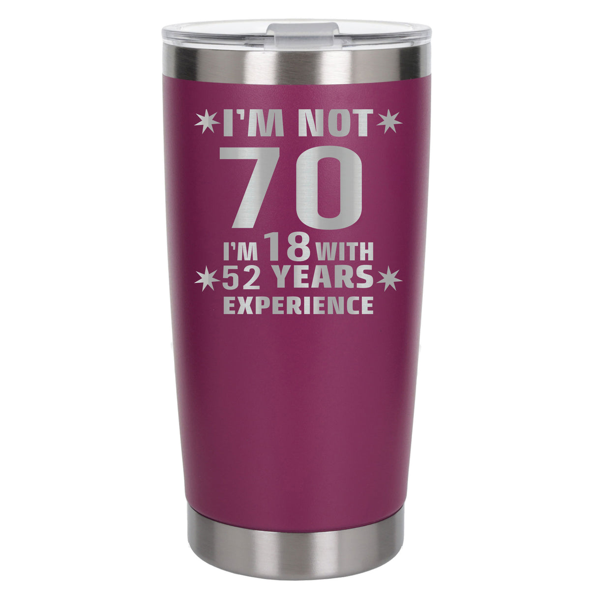 Dark Pink Thermal Metal Coffee Cup
