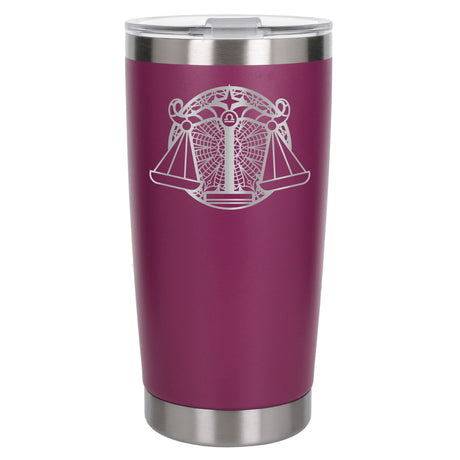 Dark Pink Thermal Metal Coffee Cup