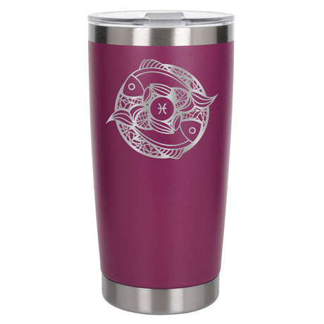 Dark Pink Thermal Metal Coffee Cup