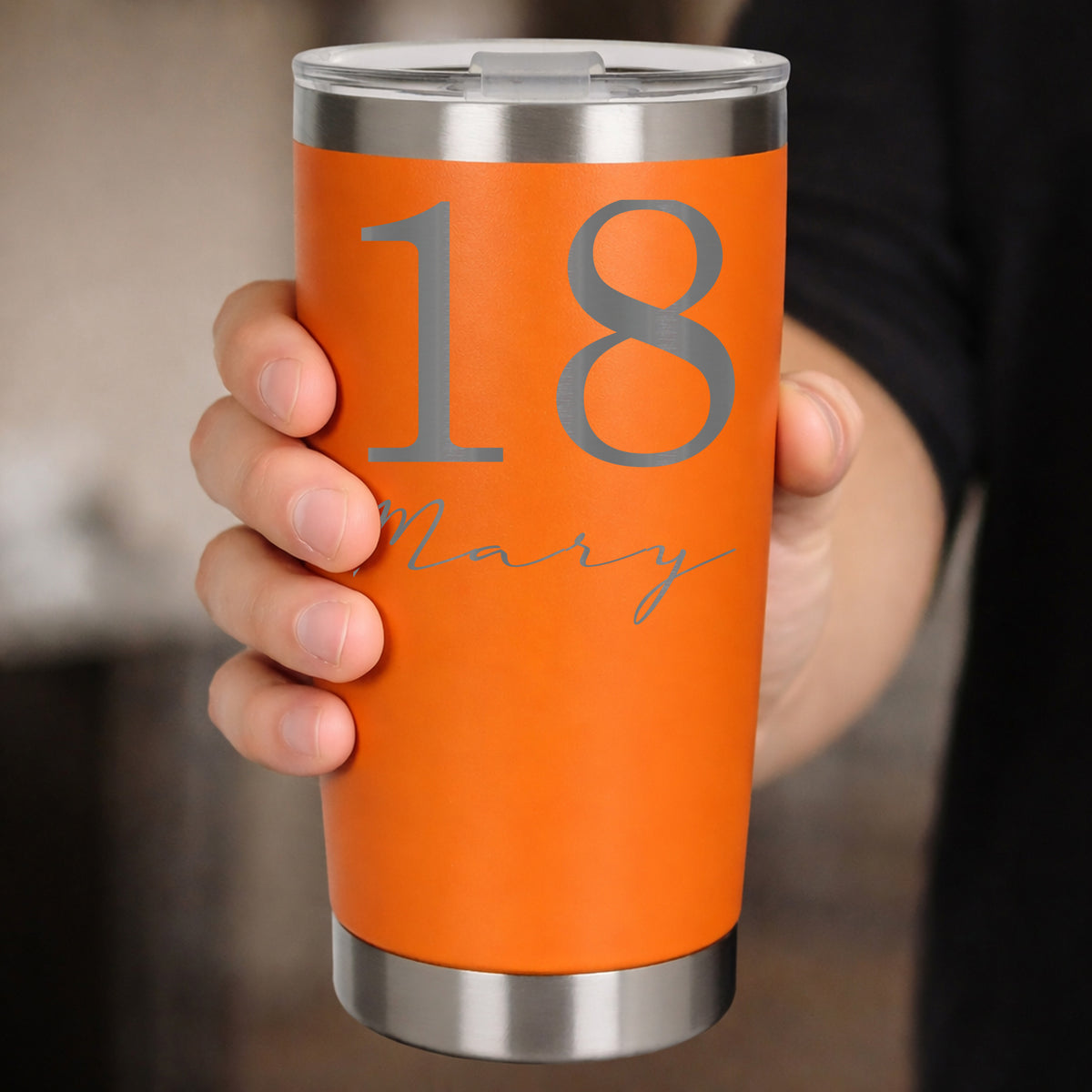 Orange Thermal Metal Coffee Cup
