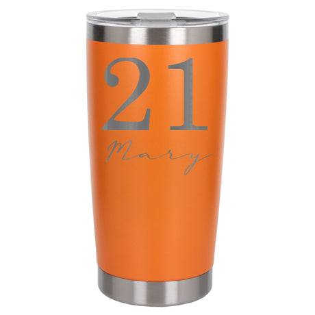 Orange Thermal Metal Coffee Cup