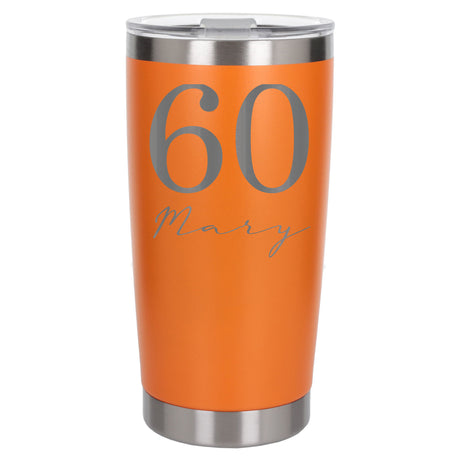 Orange Thermal Metal Coffee Cup