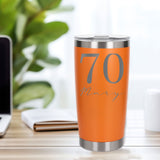 Orange Thermal Metal Coffee Cup