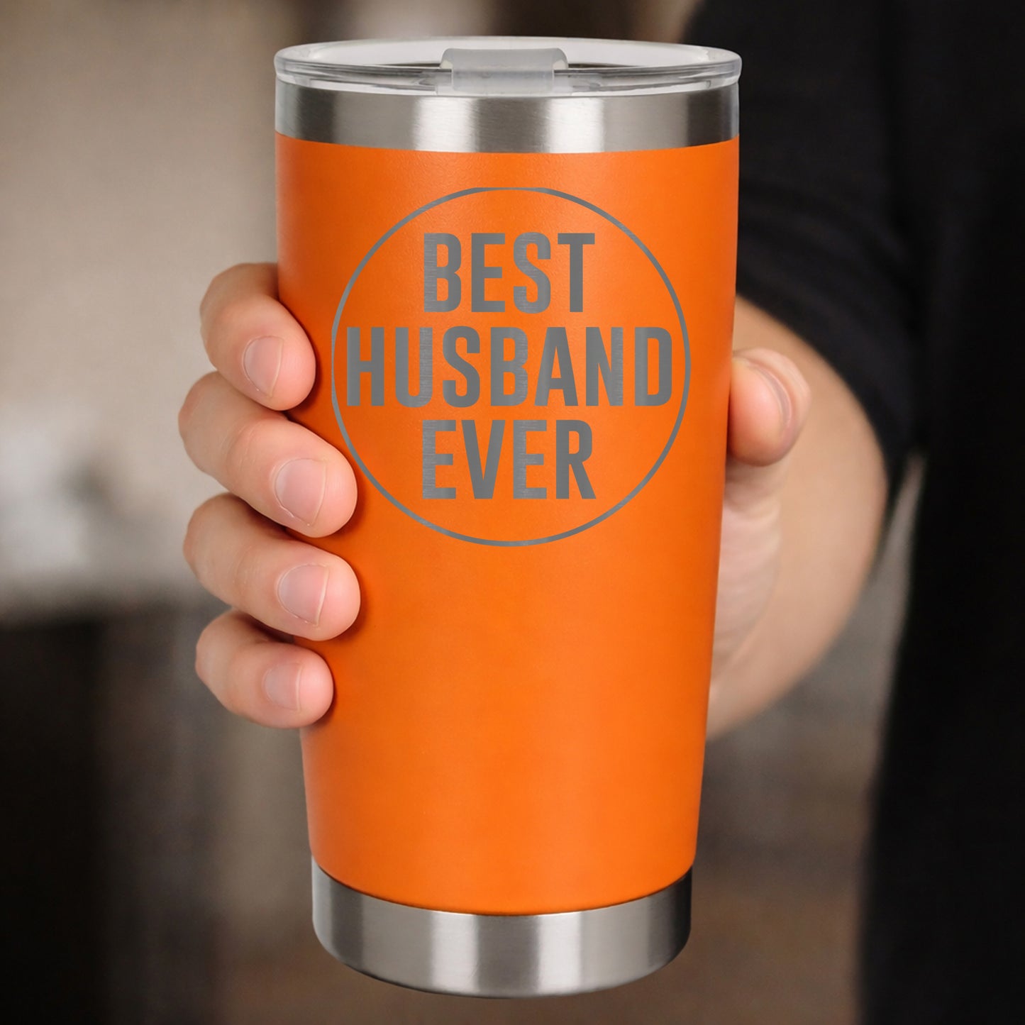Orange Thermal Metal Coffee Cup
