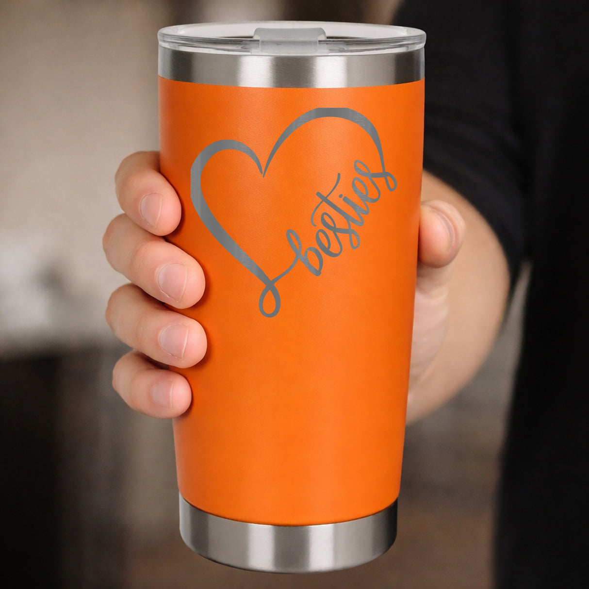 Orange Thermal Metal Coffee Cup